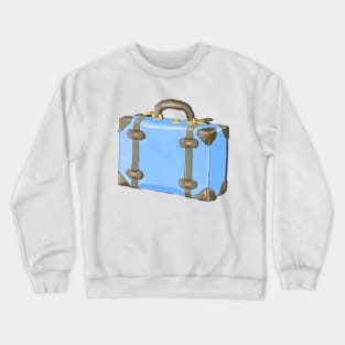 Blue Vintage Style Suitcase Crewneck Sweatshirt